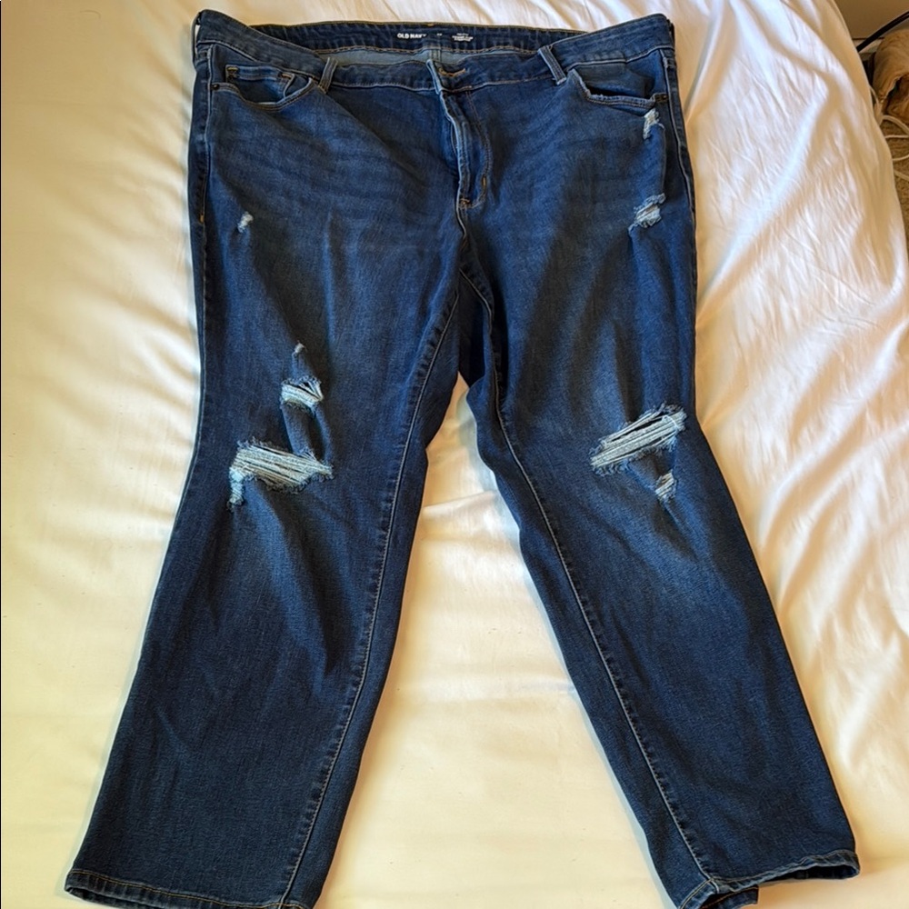 Old Navy Distressed Blue Jeans